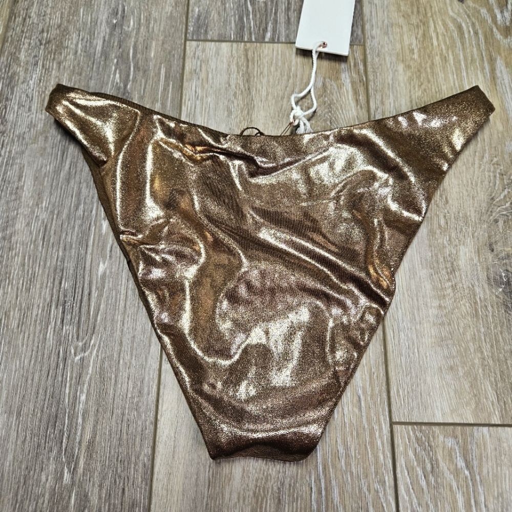 Good American Aerie Mixed Bikini Set Reversible Cheeky Ruffle Top Women's Medium - Picture 9 of 16